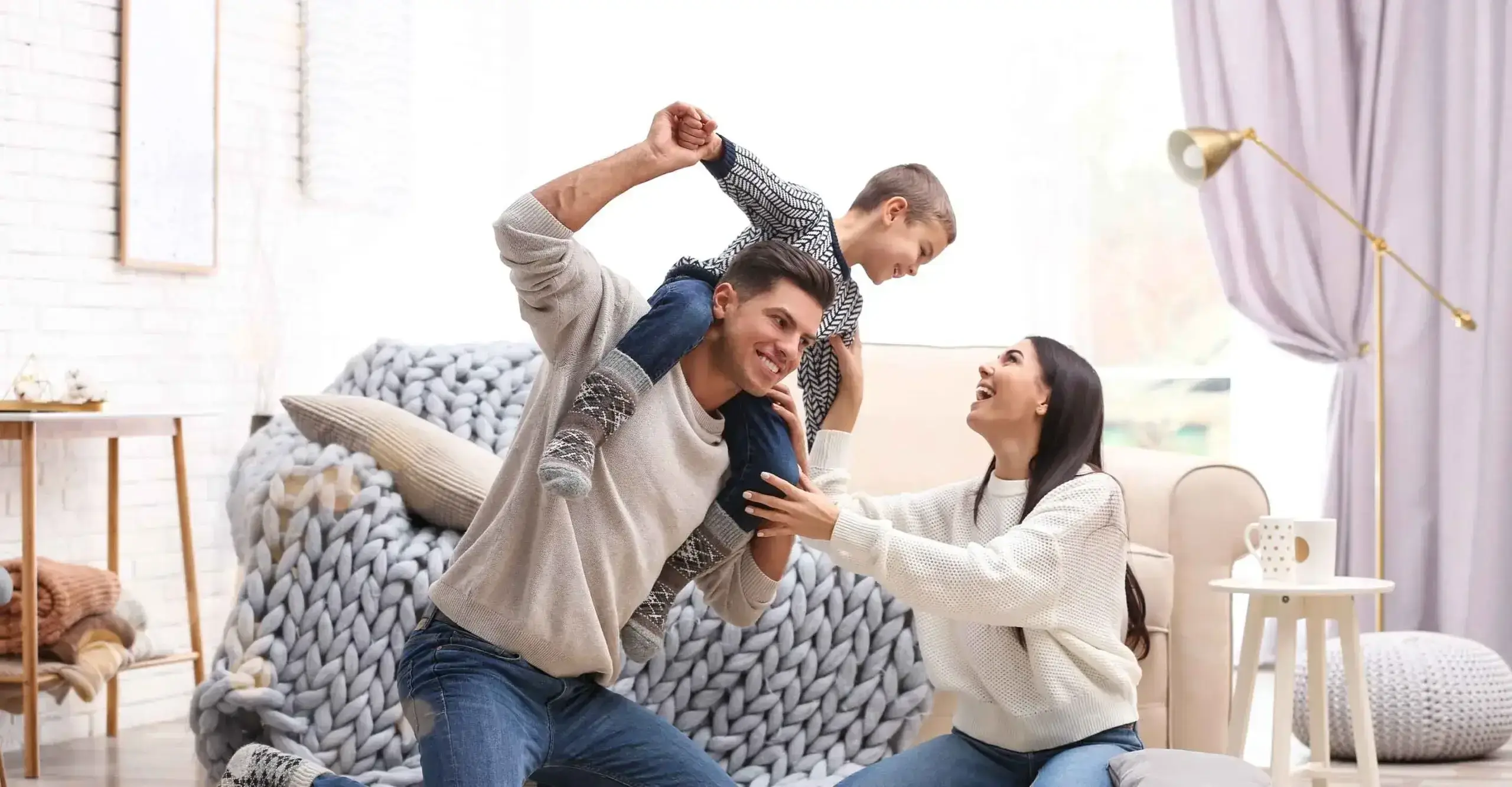 family enjoying moments